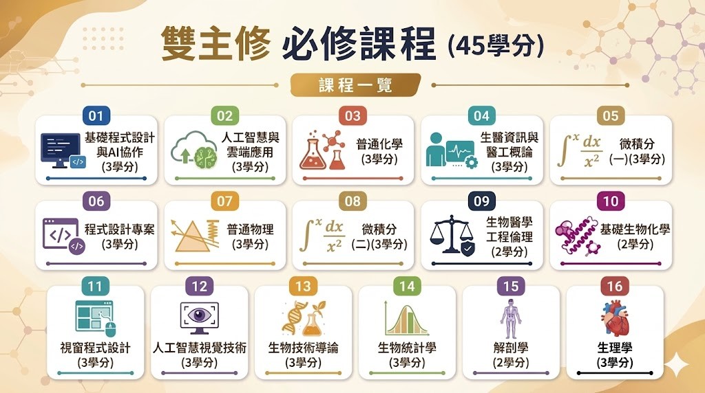 雙主修必修課程